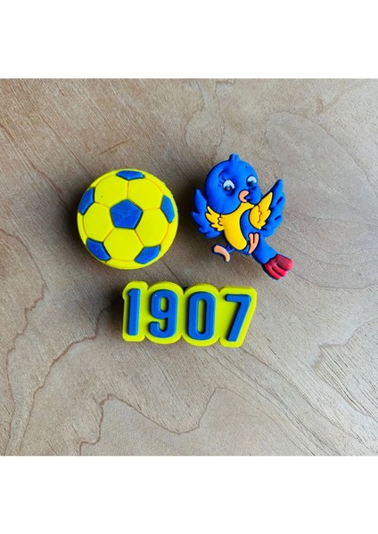 Jibbitz Terlik Süsü Sarı Lacivert 3 'lü Set