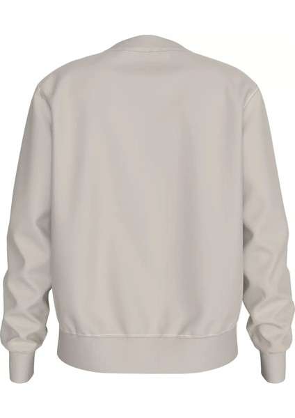 Kadın Yazı Logo Sweatshirt - Krem fiyatları