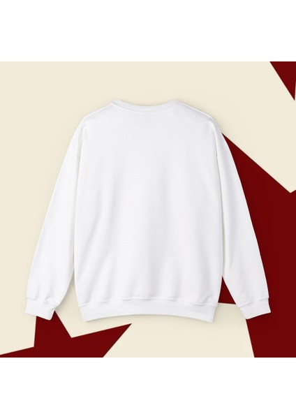 Sueso Store Telefon Vintage Nakışlı Y2K Beyaz Sweatshirt
