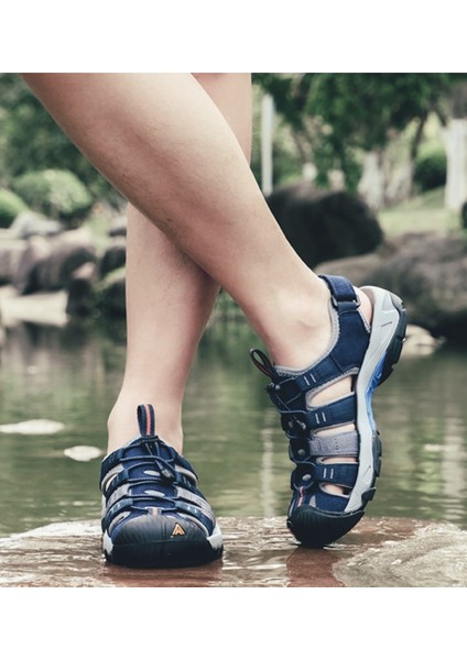 Hm710445a Burnu Kapalı Lacivert Erkek Outdoor Trekking Spor Sandalet fırsatları