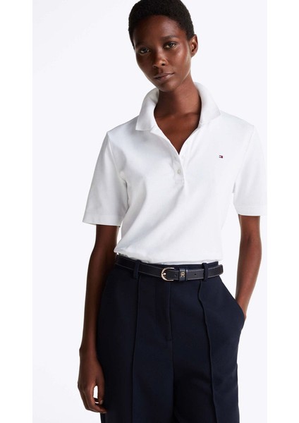 Kadın Th 1985 Koleksiyonu Polo T-Shirt - Beyaz