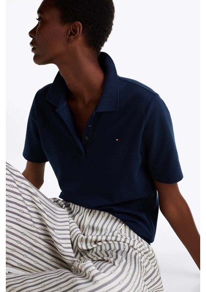 Kadın Th 1985 Koleksiyonu Polo T-Shirt - Lacivert indirimleri