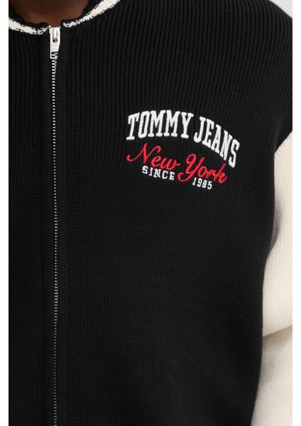 Erkek Tjm Varsity Baseball Hırka - Siyah fırsatları