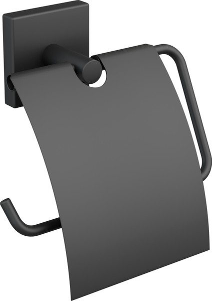 İlknur Kare Siyah Tuvalet Kağıtlığı