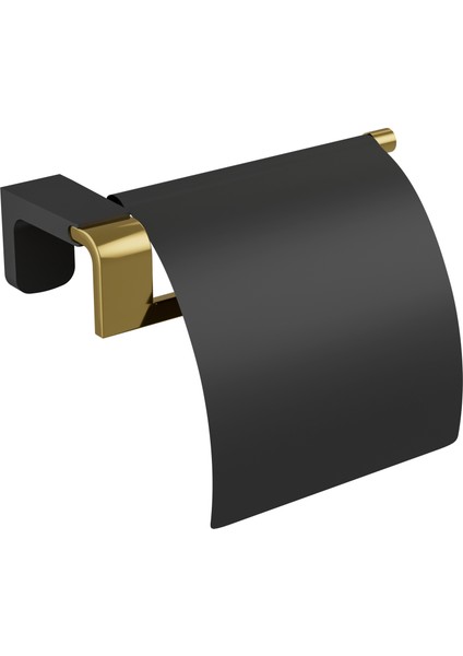 Uzay Siyah Gold Kapaklı Tuvalet Kağıtlığı