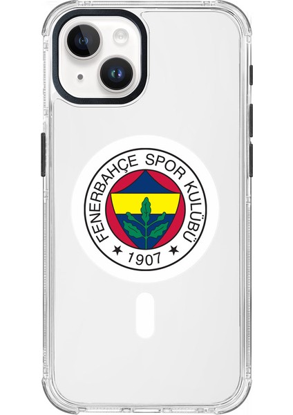 Apple iPhone 15 Apple iPhone 15 Fenerbahçe Magsafe Logo Şeffaf Telefon Kılıfı