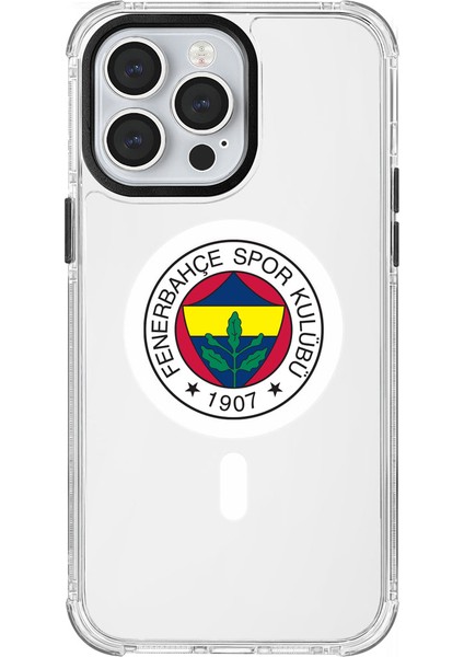Apple iPhone 14 Pro Max Fenerbahçe Magsafe Logo Şeffaf Telefon Kılıfı