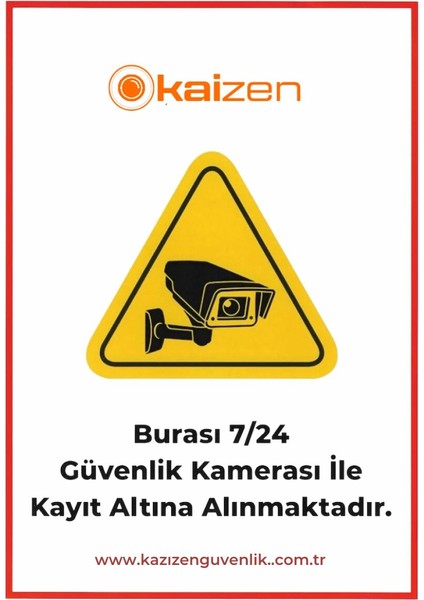 Kaızen 4 Kameralı5 Mp 8 Warm Ledli Yüz ve Araç Algılamalı Güvenlik Kamerası Kurulumahazır Set