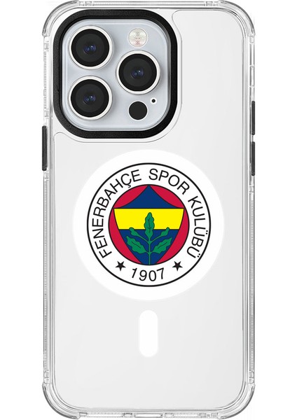 Apple iPhone 14 Pro Fenerbahçe Magsafe Logo Şeffaf Telefon Kılıfı