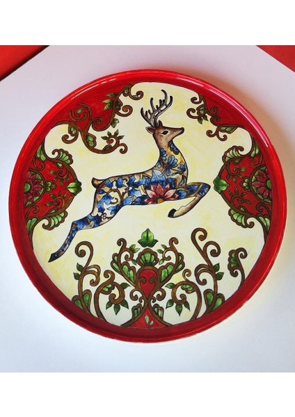 El Yapımı Sanat Çini Tabak