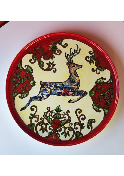 El Yapımı Sanat Çini Tabak