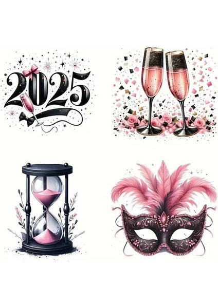 Major Selection 2025 Temalı Vintage Y2K Pink Black Lover 20'li Sticker Set indirimleri