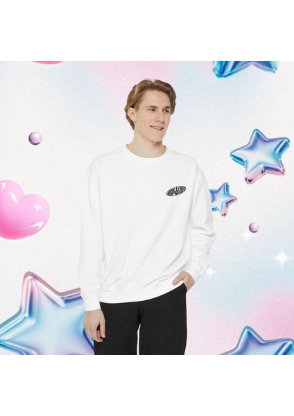 Sueso Store New Jeans Unisex Nakışlı Y2K Beyaz Sweatshirt fiyatları