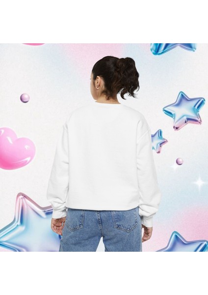 Sueso Store New Jeans Unisex Nakışlı Y2K Beyaz Sweatshirt indirimleri
