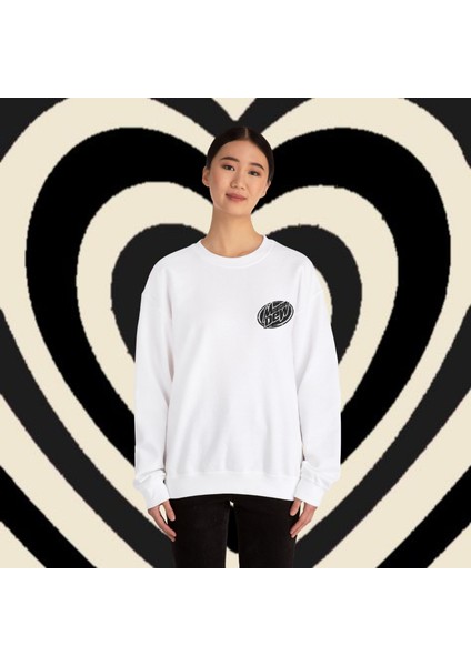 Sueso Store Mountain Dew Unisex Nakışlı Y2K Beyaz Sweatshirt