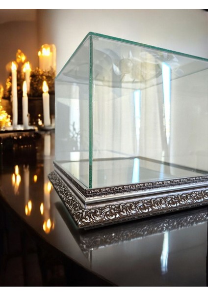 Cam Söz Nişan Çeyiz Bohça Kutusu 25*25*20 cm Gelin Damat Bohçası Ahşap Aynalı Taban fırsatları