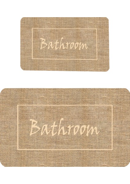 Dijital Baskı Modern Banyo Halısı Ikili Banyo Paspası RVG5290 100 x 60+60 x 50 cm fiyatları