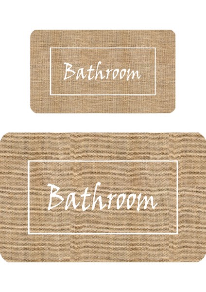 Dijital Baskı Modern Banyo Halısı Ikili Banyo Paspası RVG5289 100 x 60+60 x 50 cm fiyatları