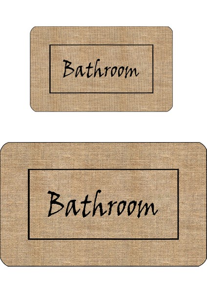 Dijital Baskı Modern Banyo Halısı Ikili Banyo Paspası LNA5288 100 x 60+60 x 50 cm fiyatları