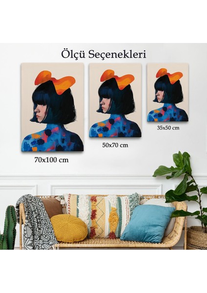 Küt Saçlı Güzel Kadın TABLOSU-7607