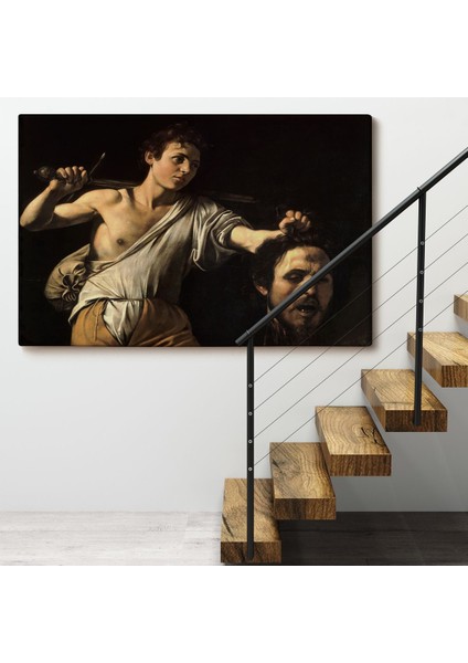 Caravaggio - David With The Head Of Goliath, Davud Goliath'ın Başı TABLOSU-7066