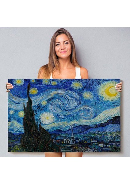 Vincent Van Gogh - Yıldızlı Gece Tablo - The Starry NIGHT-7133