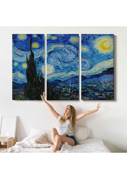 Vincent Van Gogh - Yıldızlı Gece Tablo - The Starry NIGHT-7133