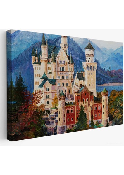 Almanya'nın Bavyera Kentindeki Ünlü Neuschwanstein Kalesi TABLO-7099