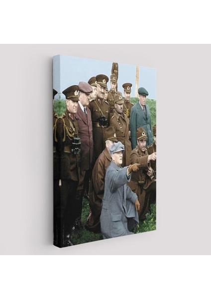 Atatürk Silah Arkadaşları Ile Cephede Dekoratif Duvar TABLOSU-6211