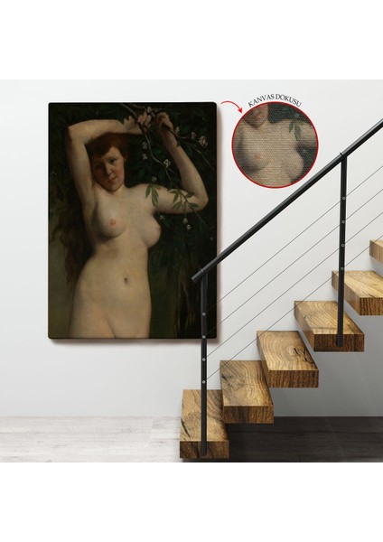 Gustave Courbet - Dallara Tutunan Nü Kadın TABLOSU-7364