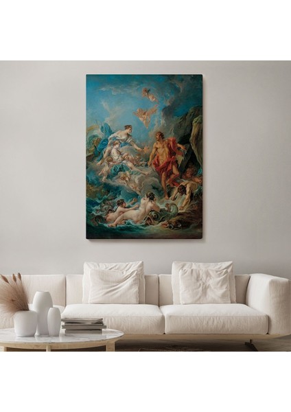 Juno, Aeolus'tan Rüzgarları Serbest Bırakmasını Istiyor, François Boucher Rönesans TABLOSU-6061