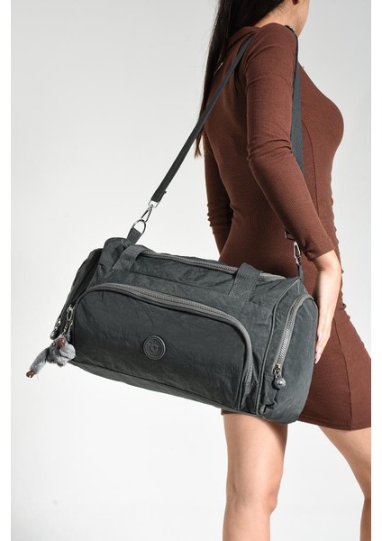 Unisex Kabin Boy Çapraz Askılı Omuz Çantası Seyehat Spor Çantası Hafif Klinkır Kumaş 40*25 cm