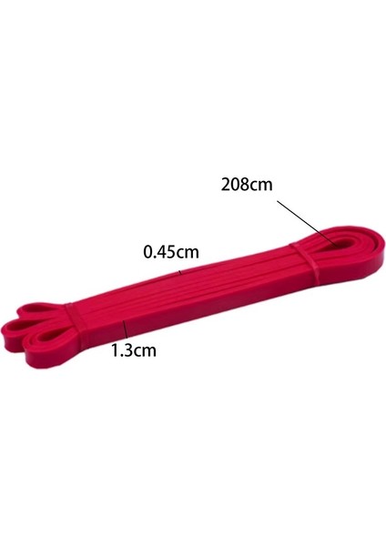 13 mm Kırmızı Güç Bandı Fitness Resistance Powerband Hafif Direnç Lastiği Pilates Latex Aerobik Squat