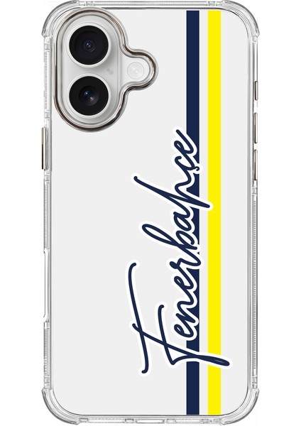 Apple iPhone 16 Fenerbahçe El Yazı Şeffaf Telefon Kılıfı
