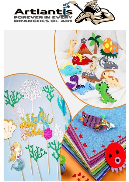 Beyaz Yapışkanlı Simli Eva 50X70 cm 3 Adet Simli Yapışkanlı Eva Süngeri Okul Kreş Anasınıfı Elişi Etkinlikleri Hobi fırsatları