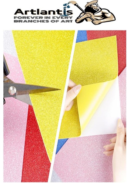 Beyaz Yapışkanlı Simli Eva 50X70 cm 3 Adet Simli Yapışkanlı Eva Süngeri Okul Kreş Anasınıfı Elişi Etkinlikleri Hobi indirimleri