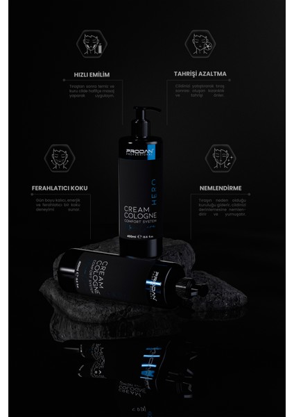 Ferahlatıcı Bakım Krem Kolonya Tıraş Sonrası Hero 400 ml modelleri