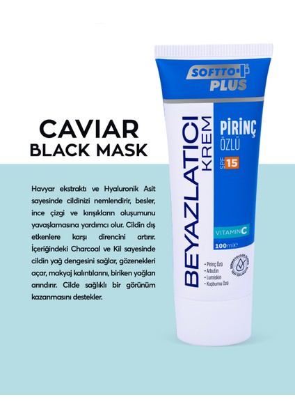 Havyar Yaşlanma Karşıtı Yağ Kontrol ve Dengeleyici Siyah Maske 100ML