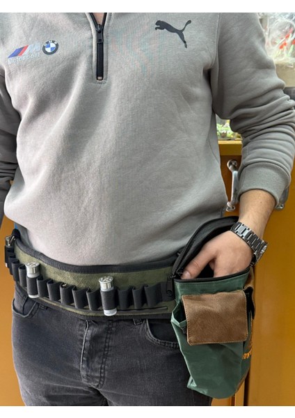 Çantalı Fişeklik Çok Cepli Sırt Destekli