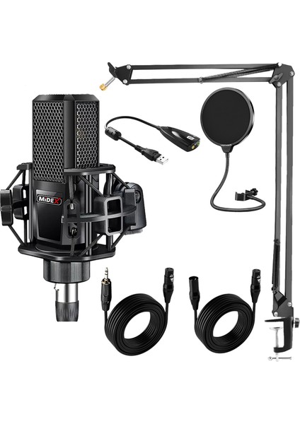 Midex MX-2020 STF Stüdyo Kondenser Mikrofon Stand Filtre