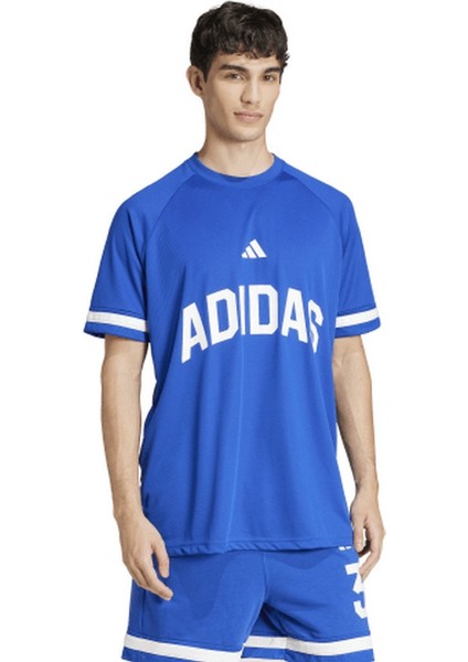 Erkek Mavi T-shirt M US SPORT TEE JD8098