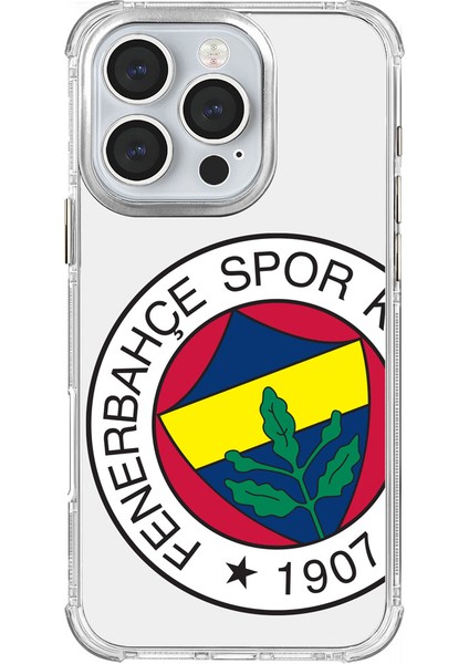 Apple iPhone 16 Pro Fenerbahçe Büyük Logo Şeffaf Telefon Kılıfı