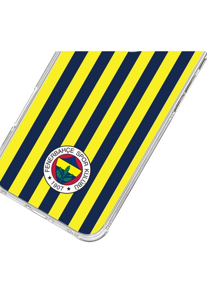 Apple iPhone 14 Pro Fenerbahçe Çubuklu Şeffaf Telefon Kılıfı