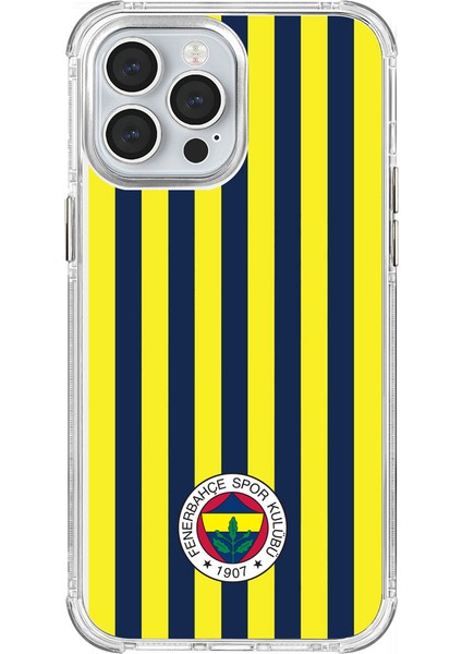 Apple iPhone 13 Pro Max Fenerbahçe Çubuklu Şeffaf Telefon Kılıfı