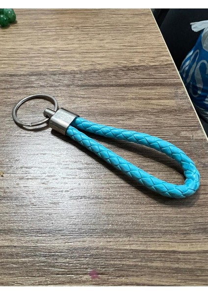 Deri Örgü Anahtarlık - Kadın, Erkek, Genç Deri Örgü Halat Anahtarlık / Turkuaz Renk fiyatları