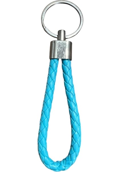 Deri Örgü Anahtarlık - Kadın, Erkek, Genç Deri Örgü Halat Anahtarlık / Turkuaz Renk modelleri