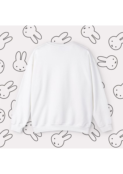 Sueso Store Miffy Unisex Nakışlı Y2K Beyaz Sweatshirt fiyatları
