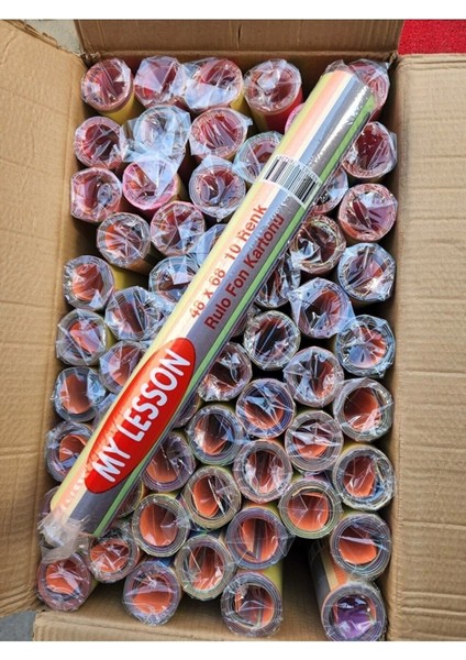 Fon Kartonu 48X68 cm 600 Adet Karışık 10 Renk x 60 Rulo 600 Adet