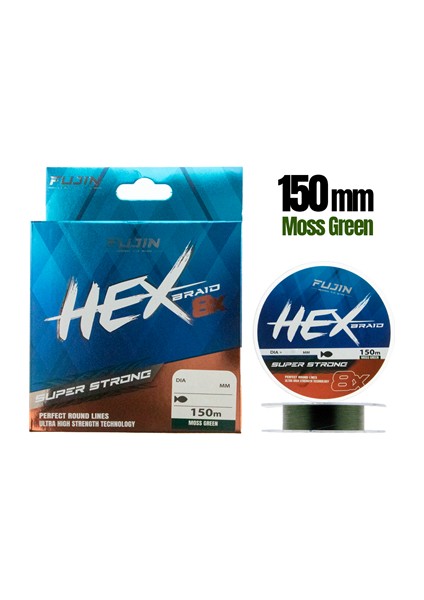 Hex 8x 150MT. Moss Green Pe Line