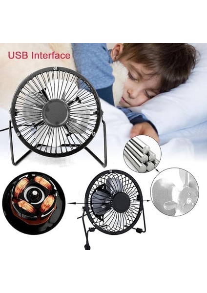 Masa Üstü USB Fan Soğutucu Vantilatör Klima USB Girişli Metal Serinletici Fan Mini Vantilatör Fan Klima